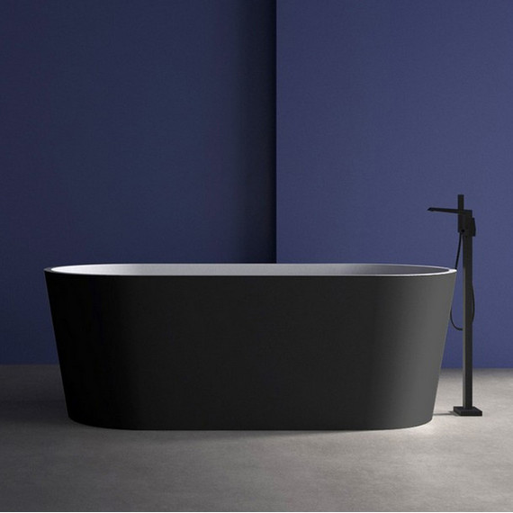 Ванна отдельностоящая Abber AB9209MB 170x80 см, черный матовый фото 