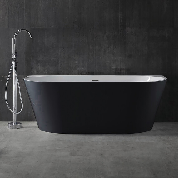 Ванна акриловая Abber AB9216-1.7MB 170x80 см, черный матовый фото 