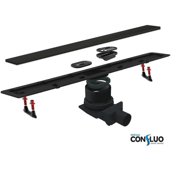 Трап Pestan (BETTOSERB) Confluo Frameless Line Black Matte 85 см 13701322, черный матовый (под плитку), Цвет производителя: чёрный, Размер трапа: 850 фото 3