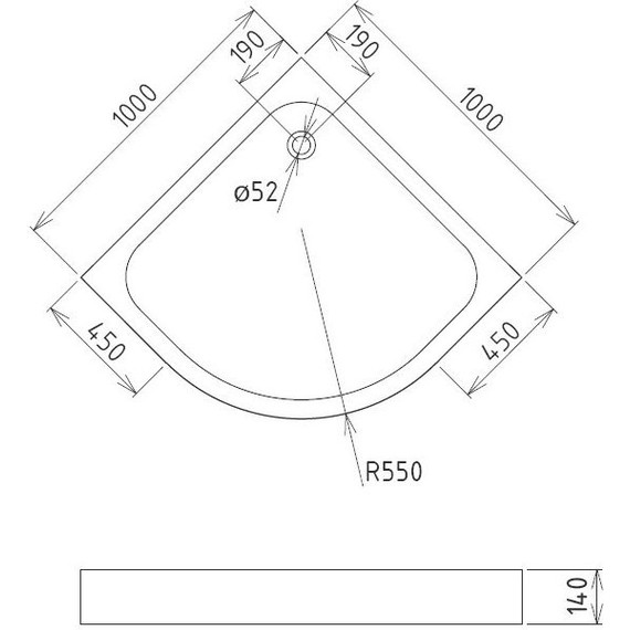 Поддон акриловый Gemy 100x100 см ST08T фото 3