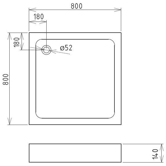 Поддон акриловый Gemy 80x80 см ST15A - 2 Поддон акриловый Gemy 80x80 см ST15A фото 2
