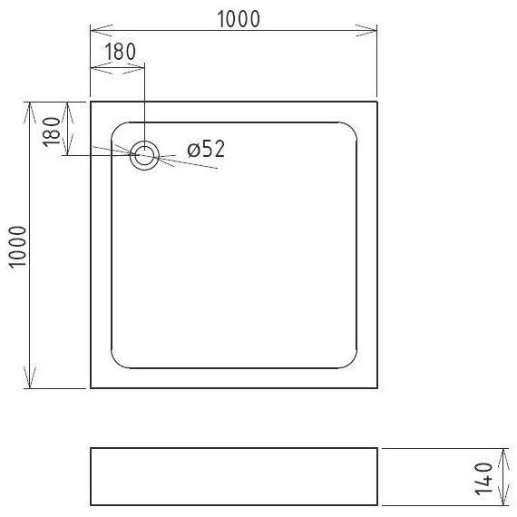 Поддон акриловый Gemy 100x100 см ST16T фото 2