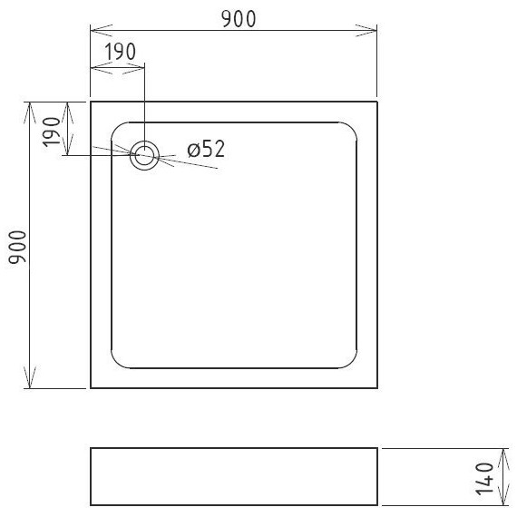 Поддон акриловый Gemy 90x90 см ST17T фото 2