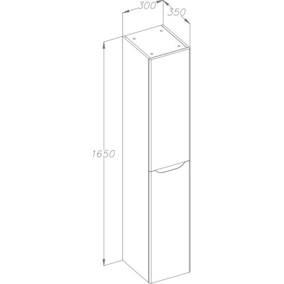 Пенал подвесной Opadiris Элеганс 30 см R, белый матовый - 5 Пенал подвесной Opadiris Элеганс 30 см R, белый матовый фото 5