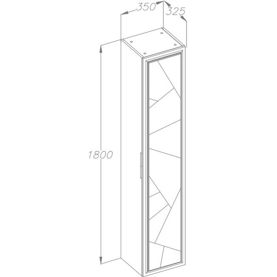 Пенал подвесной Opadiris Луиджи 35 см, универсальный, серый матовый - 6 Пенал подвесной Opadiris Луиджи 35 см, универсальный, серый матовый фото 6