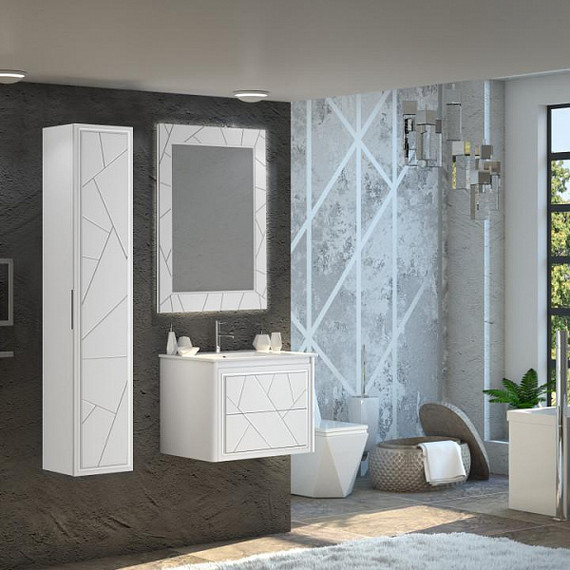 Пенал подвесной Opadiris Луиджи 35 см, универсальный, белый матовый - 4 Пенал подвесной Opadiris Луиджи 35 см, универсальный, белый матовый фото 4