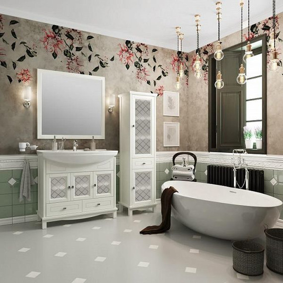 Тумба напольная с раковиной Opadiris Омега 85 см, слоновая кость фото 4