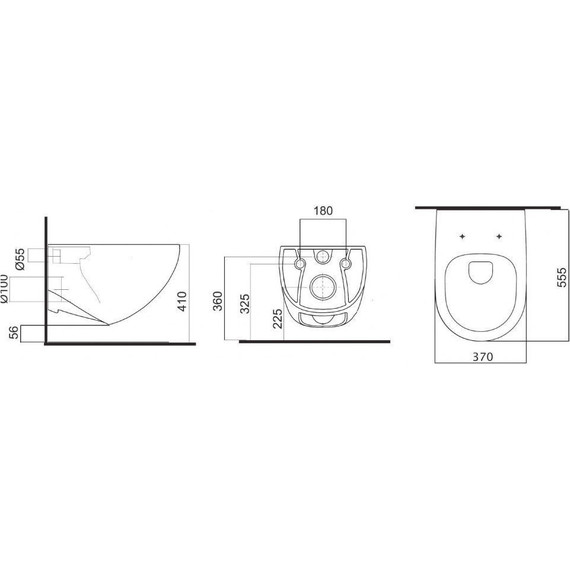 Инсталляция с подвесным унитазом Pestan Fluenta Rimless SET40006661DB (кнопка Diamond черная) - 7 Инсталляция с подвесным унитазом Pestan Fluenta Rimless SET40006661DB (кнопка Diamond черная) фото 7