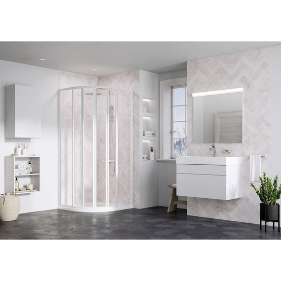 Душевое ограждение Ravak Supernova SKKP6 90 см 3207O102Z1 белый/прозрачное фото 3