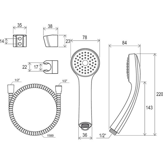 Набор смесителей 3 в 1 для душа Ravak Set Suzan D 70508019 фото 15