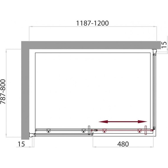 Душевое ограждение BelBagno 120x80 см UNO-AH-1-120/80-M-Cr, хром/матовое - 8 Душевое ограждение BelBagno 120x80 см UNO-AH-1-120/80-M-Cr, хром/матовое фото 8