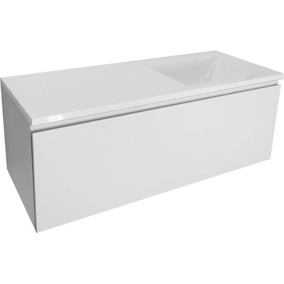 Тумба подвесная с раковиной-столешницей Эстет Dallas Luxe 105 см (1 длинный ящик) R ФР-00009679 фото 6