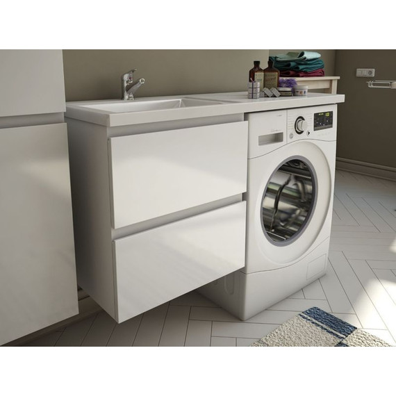 Тумба подвесная с раковиной-столешницей Эстет Dallas Luxe 150 см (2 ящика) L ФР-00009685 фото 5