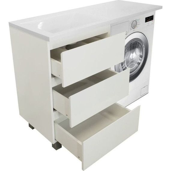 Тумба напольная с раковиной-столешницей Эстет Dallas Luxe 150 см (3 ящика) L ФР-00009683 фото 3