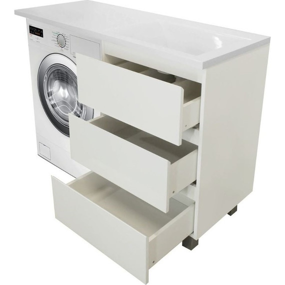 Тумба напольная с раковиной-столешницей Эстет Dallas Luxe 150 см (3 ящика) R ФР-00009839 - 3 Тумба напольная с раковиной-столешницей Эстет Dallas Luxe 150 см (3 ящика) R ФР-00009839 фото 3