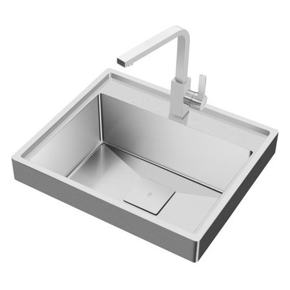 Кухонная мойка Oulin OL-G6101 1.2 мм, сатин фото 2