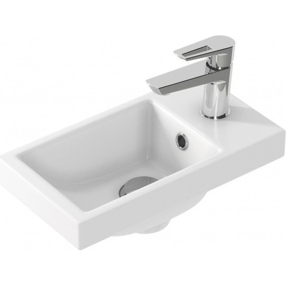 Тумба подвесная с раковиной Cersanit Lara 40 см A63420, орех фото 7