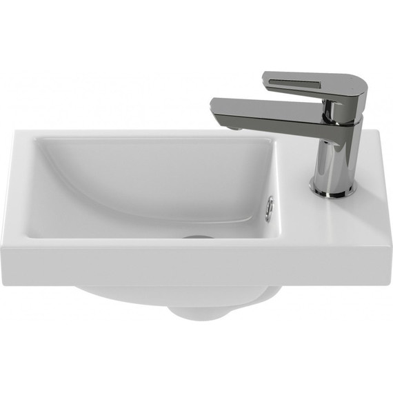 Тумба подвесная с раковиной Cersanit Lara 40 см A63420, орех фото 8