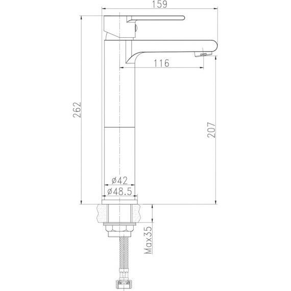 Смеситель для раковины высокий Cersanit Brasko А63024, Цвет производителя: хром фото 10