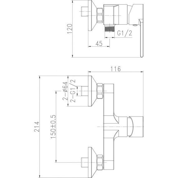 Смеситель для душа Cersanit Brasko А63022, Цвет производителя: хром - 12 Смеситель для душа Cersanit Brasko А63022, Цвет производителя: хром фото 12