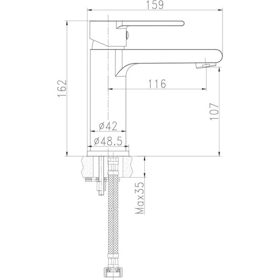 Смеситель для раковины Cersanit Brasko А63020, Цвет производителя: хром - 10 Смеситель для раковины Cersanit Brasko А63020, Цвет производителя: хром фото 10