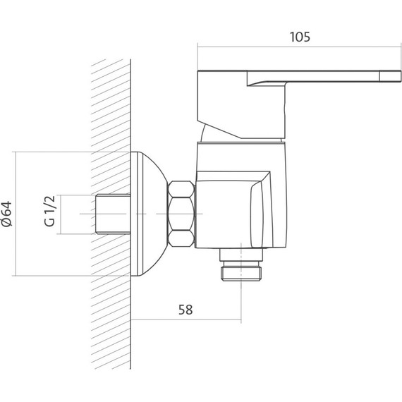 Смеситель для душа Cersanit Cari А63027 фото 10