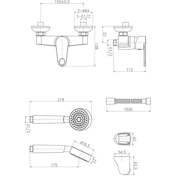 Смеситель для душа Cersanit Cari А63029 фото 11
