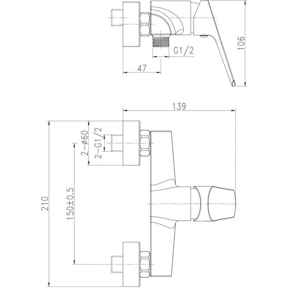 Смеситель для душа Cersanit Flavis А63036 фото 12