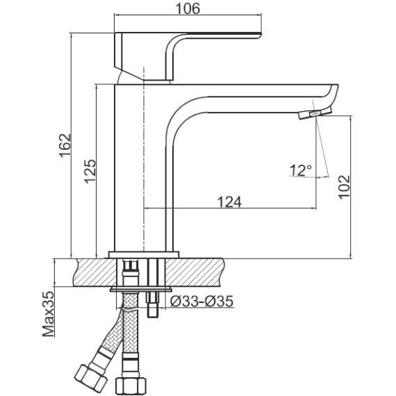 Смеситель для раковины Cersanit Geo А63039 фото 9