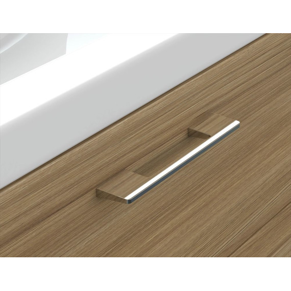 Тумба подвесная с раковиной Cersanit Lara 40 см A63420, орех фото 3