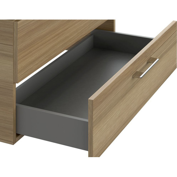 Тумба подвесная с раковиной Cersanit Lara 80 см A63416, орех фото 6