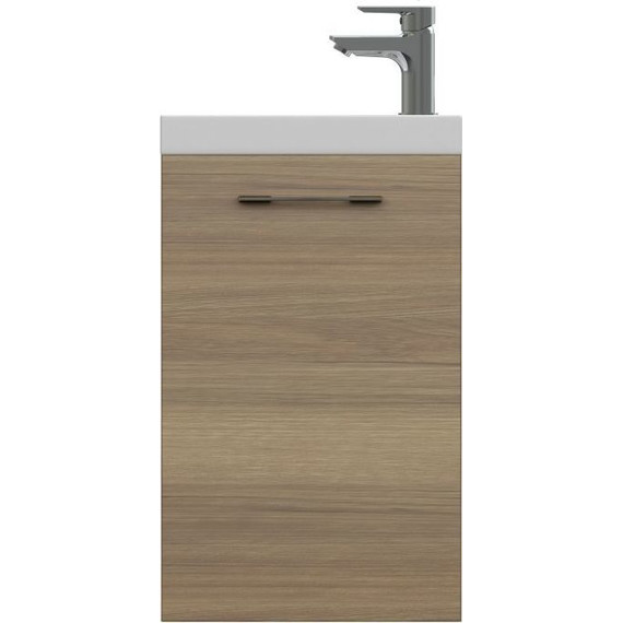 Тумба подвесная с раковиной Cersanit Lara 40 см A63420, орех фото 6