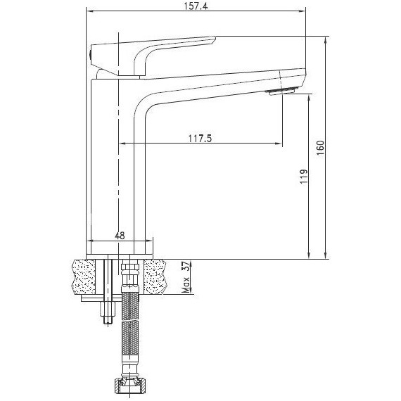 Смеситель для раковины Cersanit Nature А63063 фото 9