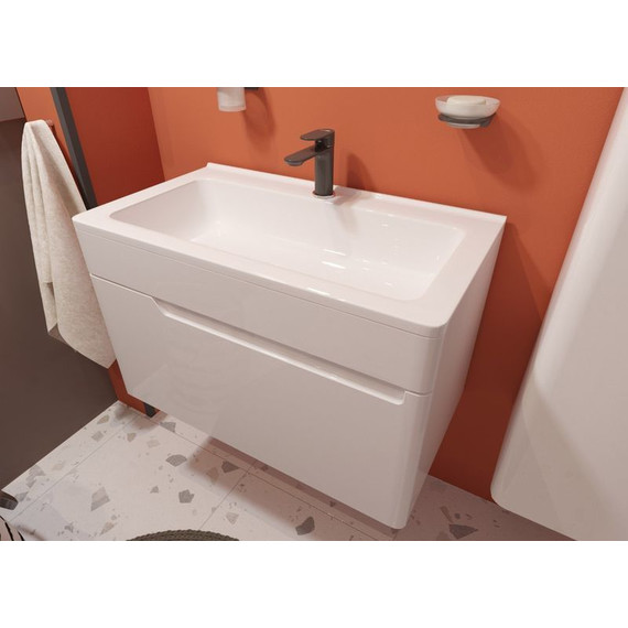 Тумба подвесная с раковиной Эстет Kare Luxe 60 см (1 ящик) ФР-00007077 фото 4