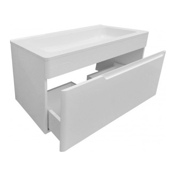 Тумба подвесная с раковиной Эстет Kare Luxe 80 см (1 ящик) ФР-00005718 фото 3