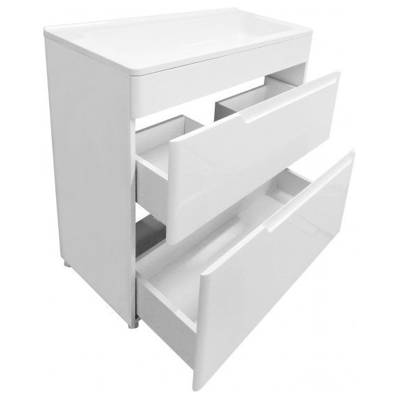 Тумба напольная с раковиной Эстет Kare Luxe 60 см (2 ящика) ФР-00007072 - 2 Тумба напольная с раковиной Эстет Kare Luxe 60 см (2 ящика) ФР-00007072 фото 2