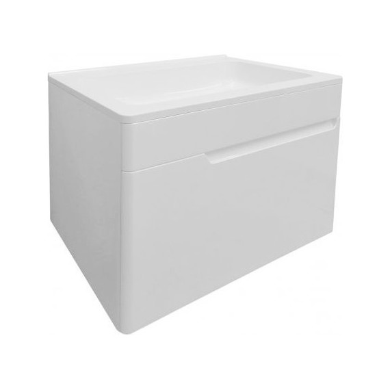 Тумба подвесная с раковиной Эстет Kare Luxe 60 см (1 ящик) ФР-00007077 фото 