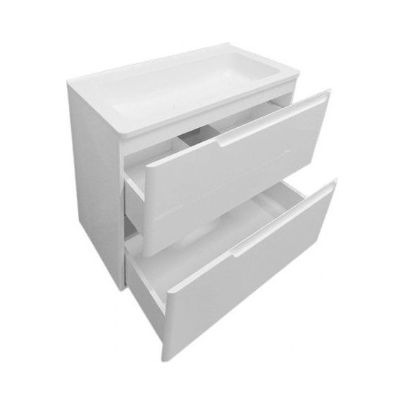 Тумба подвесная с раковиной Эстет Kare Luxe 60 см (2 ящика) ФР-00007074 фото 3