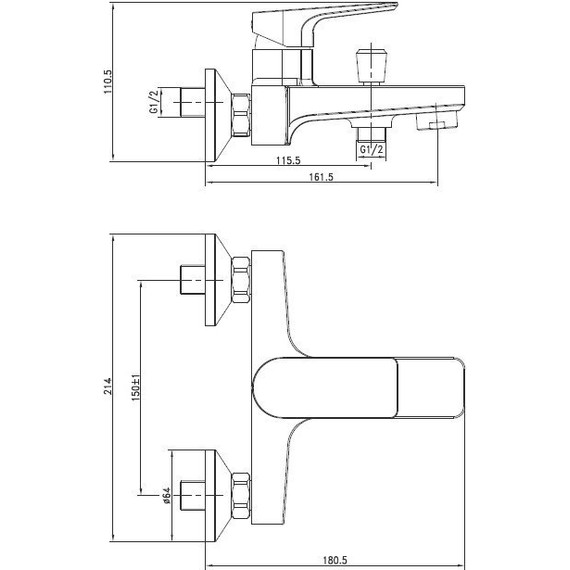 Смеситель для ванны Cersanit Nature А63064 фото 9