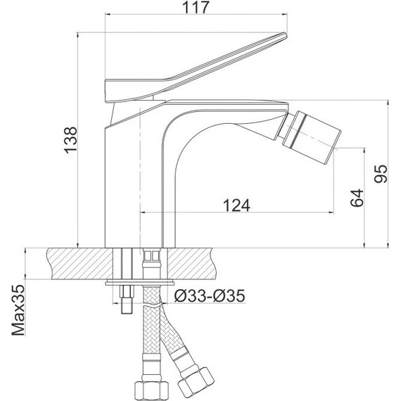 Смеситель для биде Cersanit Odra 63053 фото 11