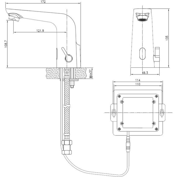 Смеситель для раковины электронный Cersanit Sense А63106 фото 8