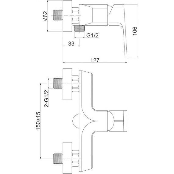 Смеситель для душа Cersanit Odra А63057 - 12 Смеситель для душа Cersanit Odra А63057 фото 12