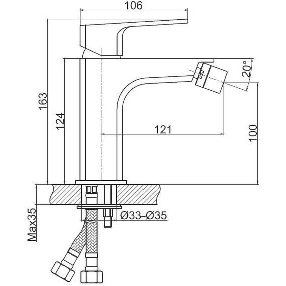 Смеситель для биде Cersanit Wisla 63058 фото 11