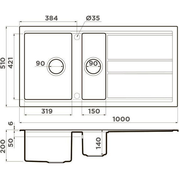 Кухонная мойка Omoikiri Kitagawa 100-2 GR 4993804, leningrad grey, Цвет производителя: Leningrad Grey фото 4