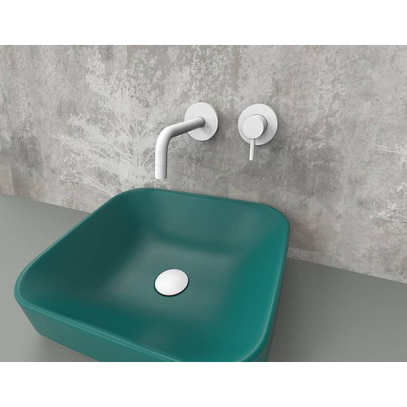 Смеситель для раковины настенный Paffoni Light LIG006BO70, белый матовый фото 2