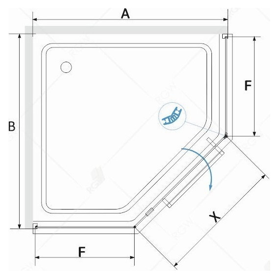 Душевое ограждение RGW HO-084G 90х90 см 350608499-16 (стекло 8 мм), золото/прозрачное фото 3