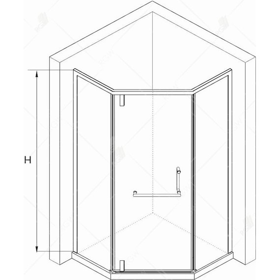 Душевое ограждение RGW HO-084G 100х100 см 350608400-16 (стекло 8 мм), золото/прозрачное фото 4