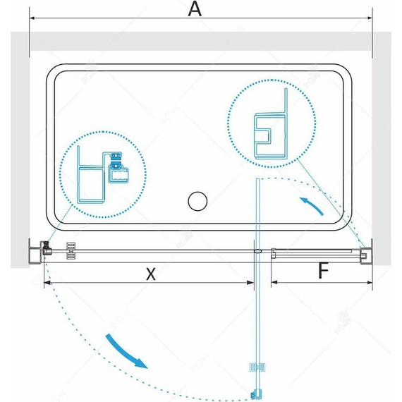 Душевая дверь RGW PA-02 120 см 04080212-11, хром/прозрачное - 3 Душевая дверь RGW PA-02 120 см 04080212-11, хром/прозрачное фото 3