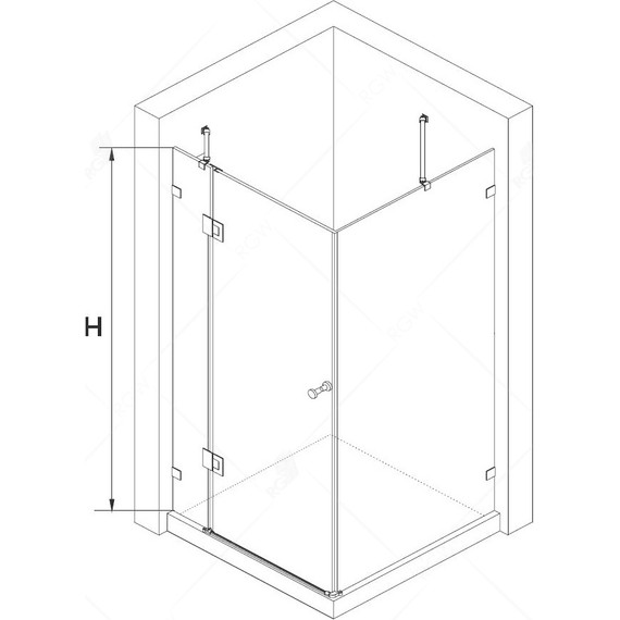 Душевое ограждение RGW HO-044 90x120 см 350604492-11 (стекло 8 мм), хром/прозрачное фото 4