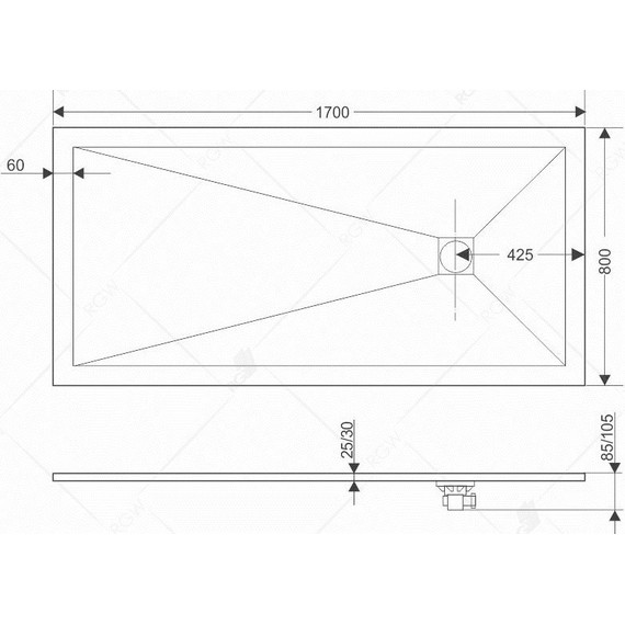 Каменный поддон RGW ST-178W 170x80 см 14152817-01 - 3 Каменный поддон RGW ST-178W 170x80 см 14152817-01 фото 3